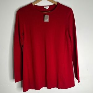 J. Jill True Red Tunec Sweater Sz SP
